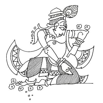 Sometimes Krishna is human, at other times he is ...