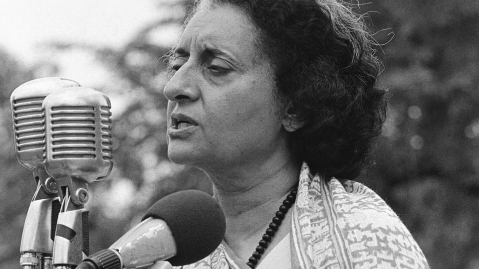 Indira Gandhi began to cry hysterically, as ...
