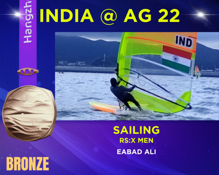 Asian Games Sailing: Neha Thakur wins silver; Eabad Ali picks bronze
