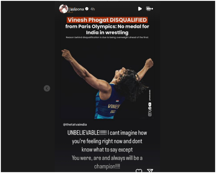 Vinesh Phogat's Olympic disqualification sparks reactions from Bollywood celebrities