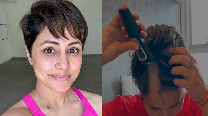 Hina Khan shaves head during cancer treatment