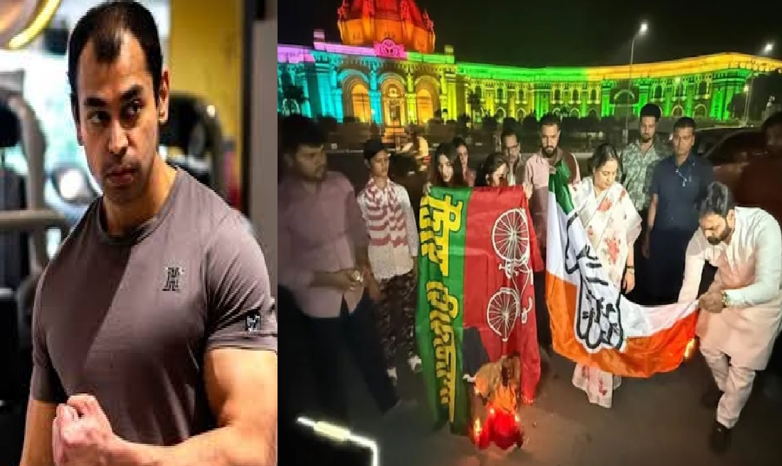 અપર્ણા યાદવની સામે સપાનો ઝંડો સળગતા જ પ્રતીકને ...