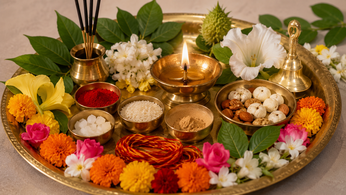 Shravan Puja Thali - શ્રાવણના સોમવારે પૂજાની થાળી ...