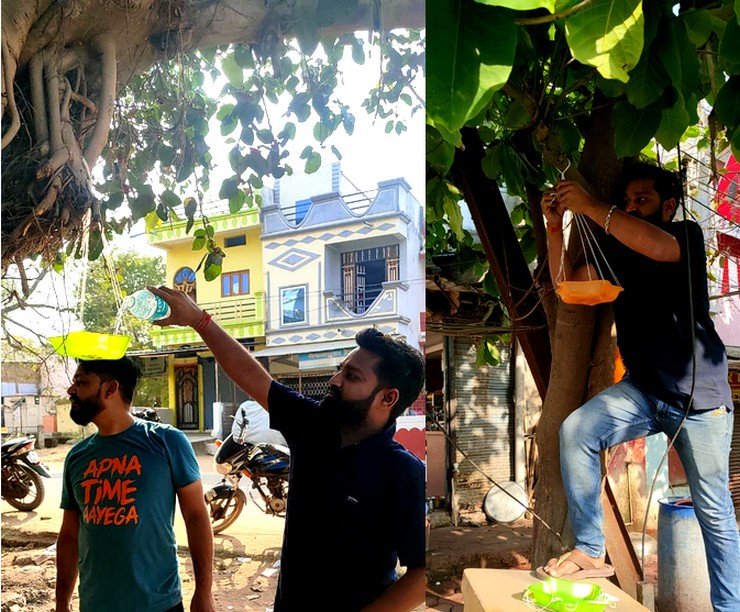 अनूठा जुनून : आग बरसाती दोपहर में पक्षियों को ...