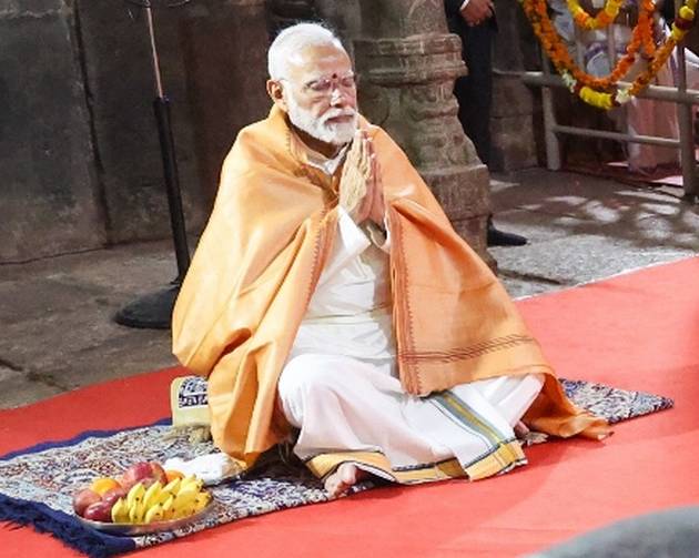 narendra modi in tamilnadu temples