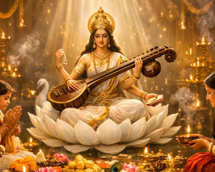 vasant panchami sarasvati puja aarti
