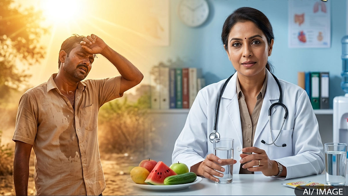 The picture shows a scene informing a patient about seeking medical advice during Nautapa
