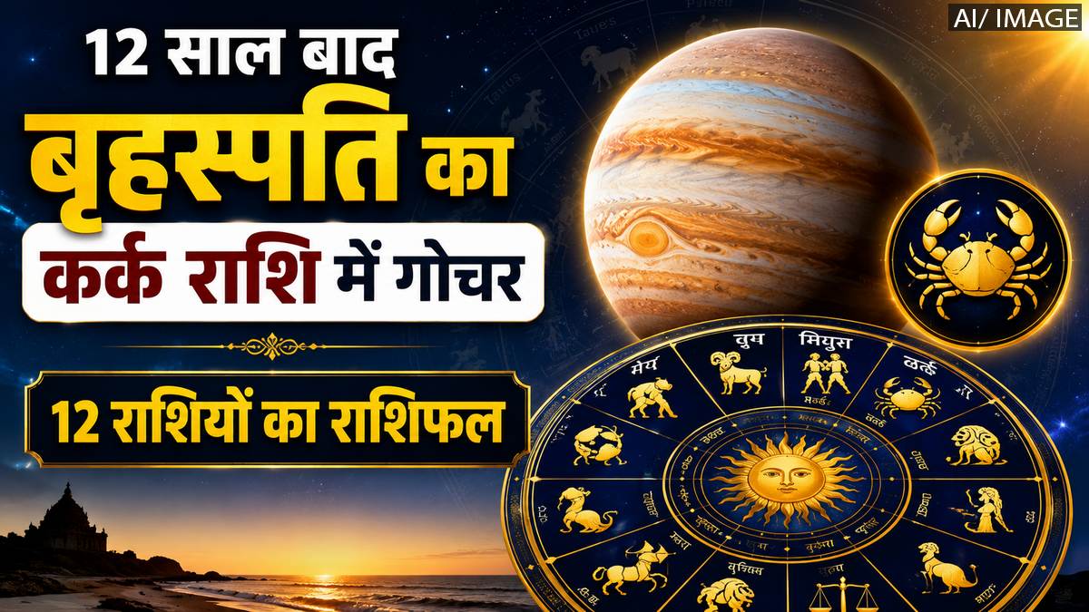 साल का सबसे बड़ा महागोचर: 2 जून 2026 को देवगुरु बृहस्पति का कर्क राशि में प्रवेश, जानें सभी 12 राशियों का विस्तृत राशिफल