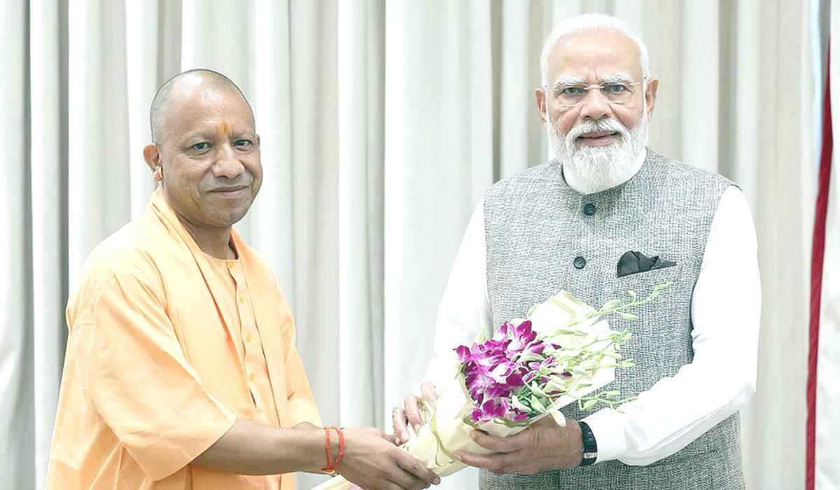 Yogi with Modi