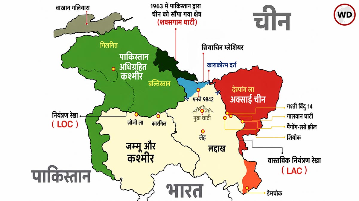 भारत के सीमा विवाद: POK, J&K, IB, LOC और LAC का ...