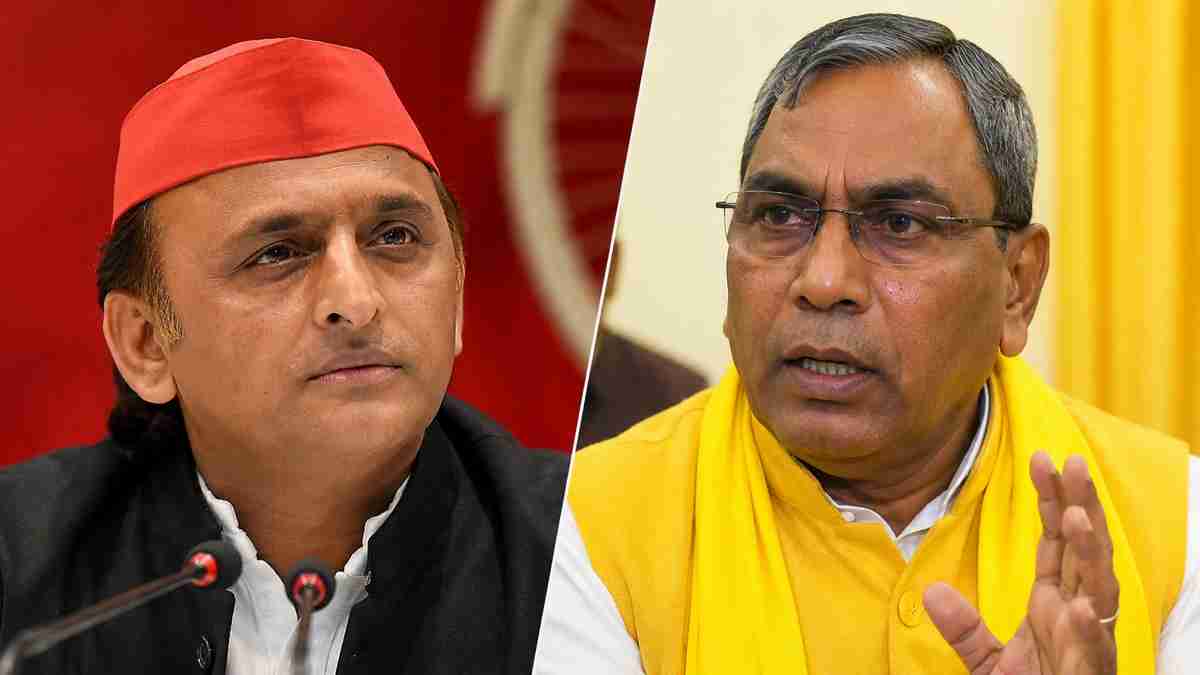 akhilesh yadav and om prakash rajbhar on Samajwadi Party Split claim Photo : AI Generated akhilesh yadav and om prakash rajbhar on Samajwadi Party Split