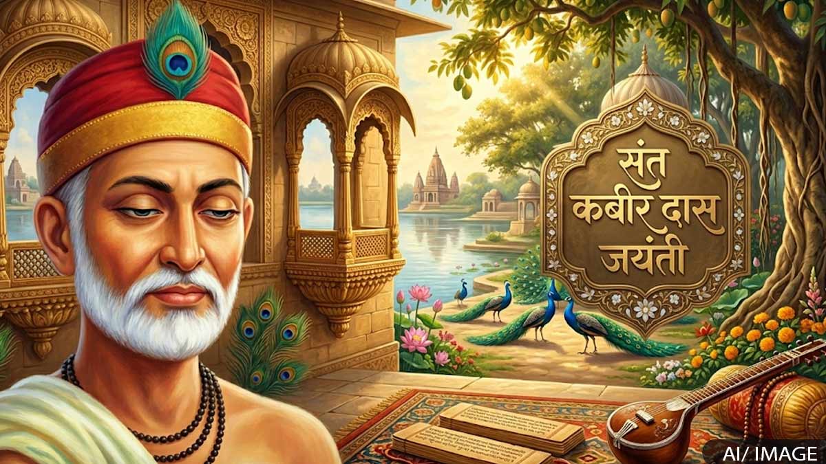 A photograph of Saint Kabir Das- a great poet, social reformer, and spiritual thinker of the Indian saint tradition