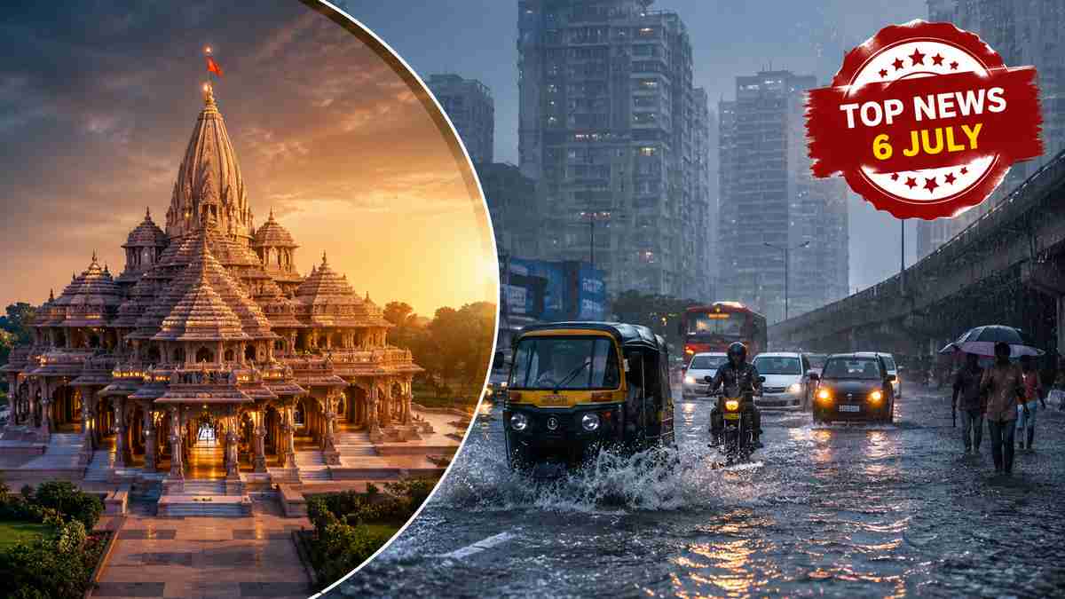 Top News 6 July Photo : AI Generated Top News 6 July : ayodhya ram mandir, mumbai rain