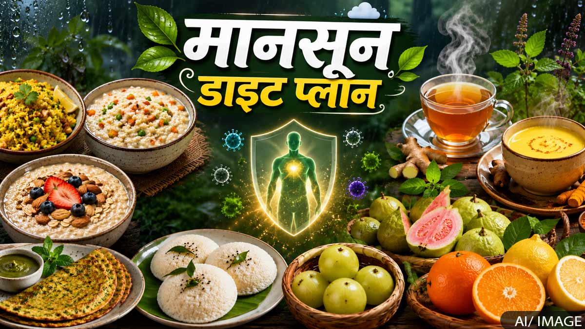 A photo providing information on a diet plan for staying healthy during the rainy season