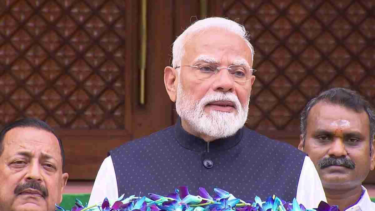 PM Modi in parliament before monsoon session