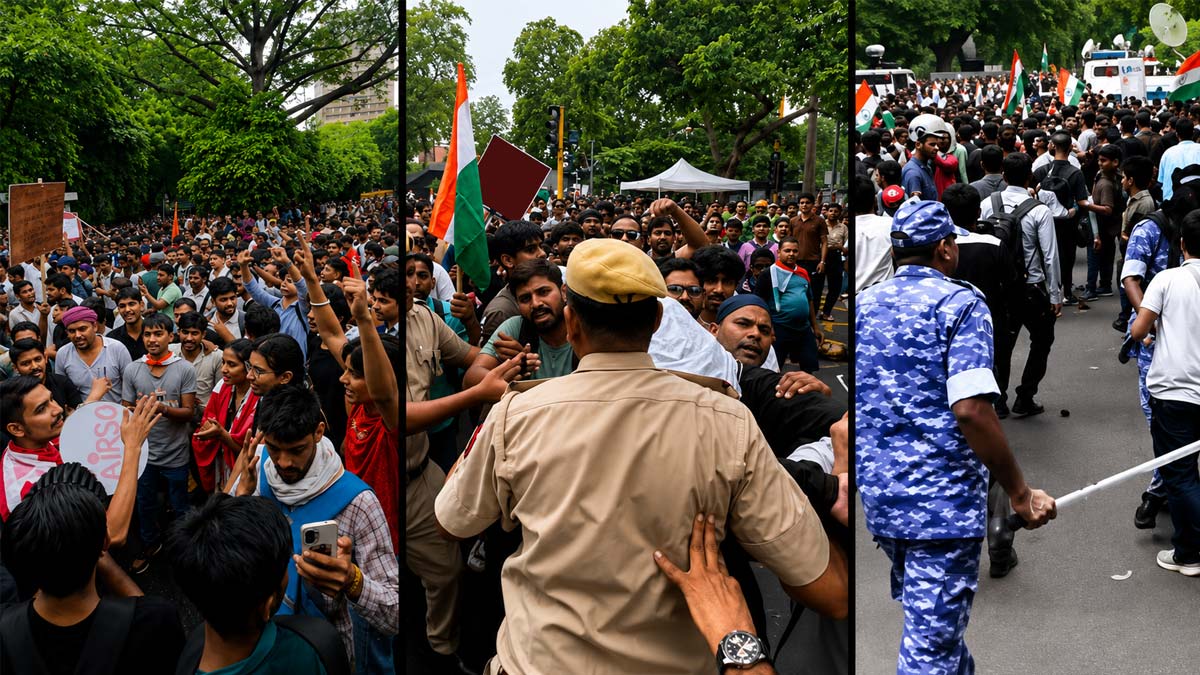 delhi police on student protest 