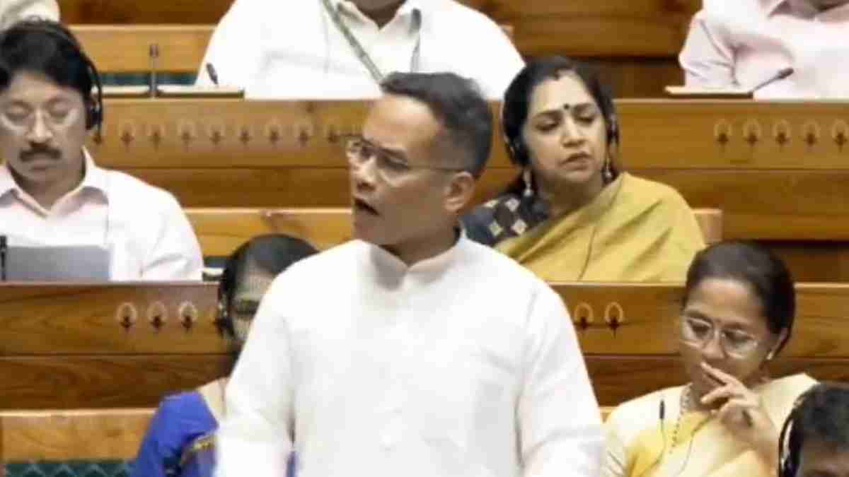 gaurav gogoi on paper leak in loksabha Photo : Sansad tv gaurav gogoi on paper leak in loksabha