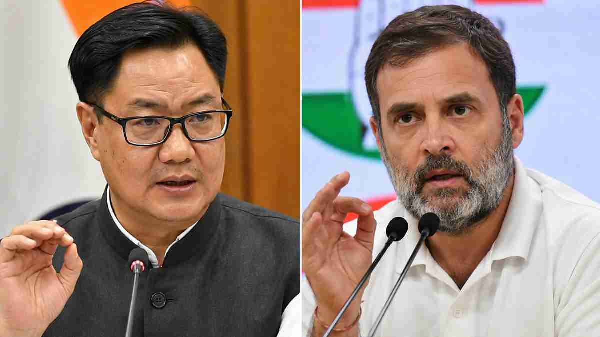 kiren rijiju and rahul gandhi Photo : AI Generated kiren rijiju and rahul gandhi