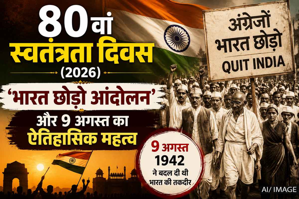 History of Quit India Movement History of Quit India Movement : Mahatma Gandhi, the Red Fort, and the Tricolour flag in the picture.