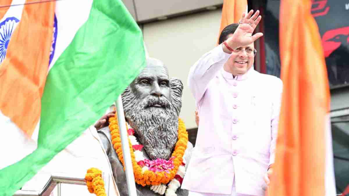 pushkar dhami in har ghar tiranga yatra