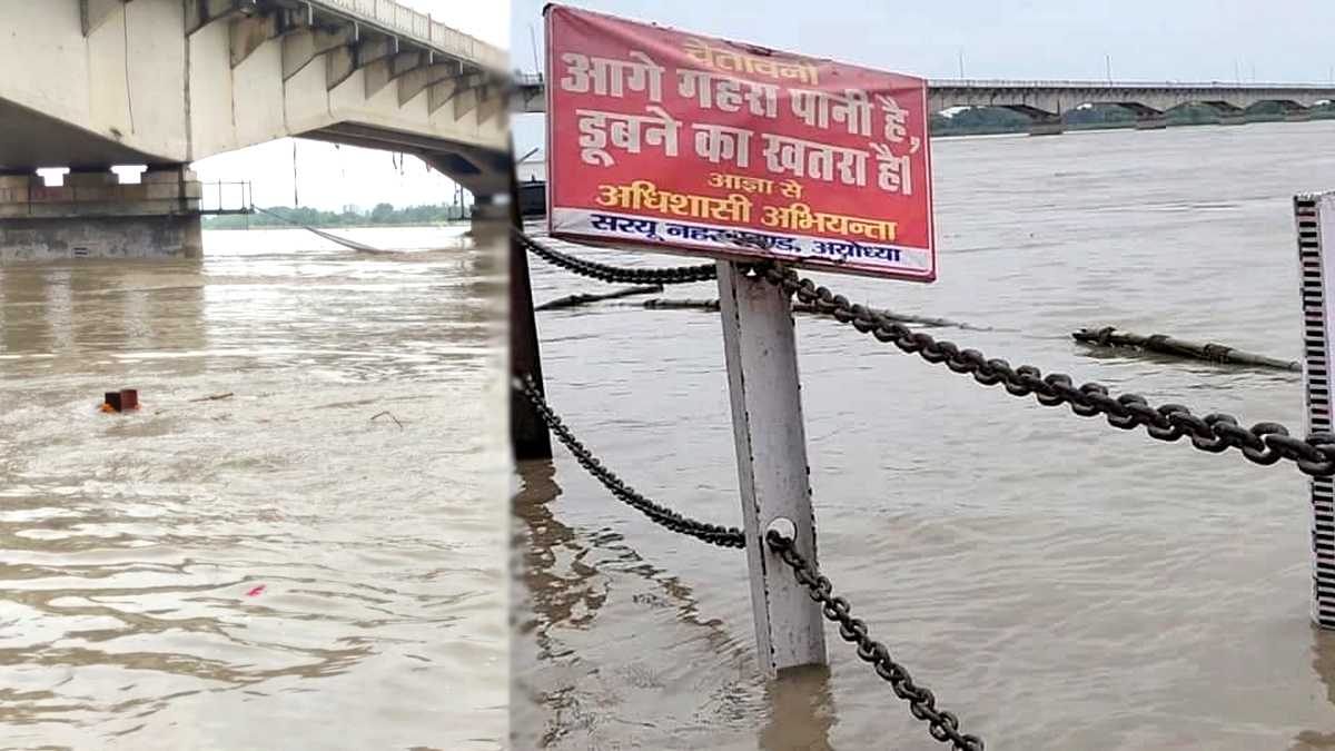 अयोध्या में सरयू खतरे के निशान के ऊपर, प्रभावितों ...