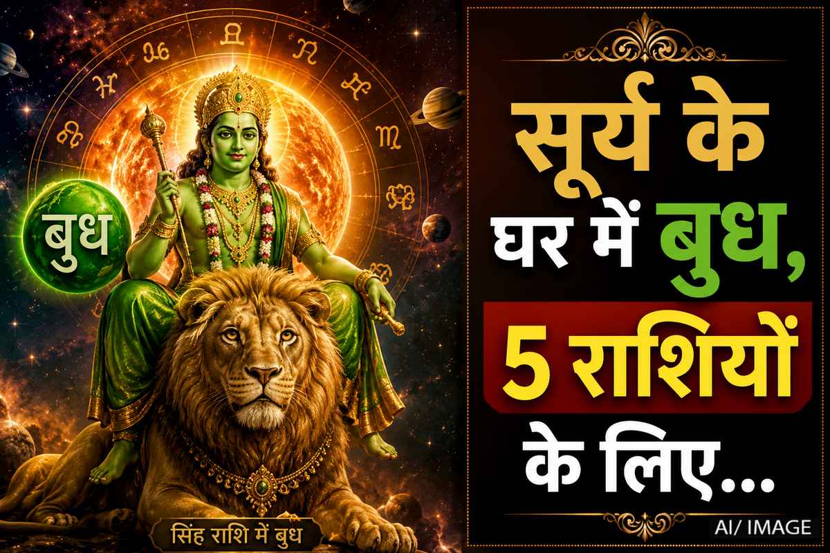 सूर्य की राशि में बुध का गोचर, इन राशियों के जीवन में आ सकता है बड़ा बदलाव
