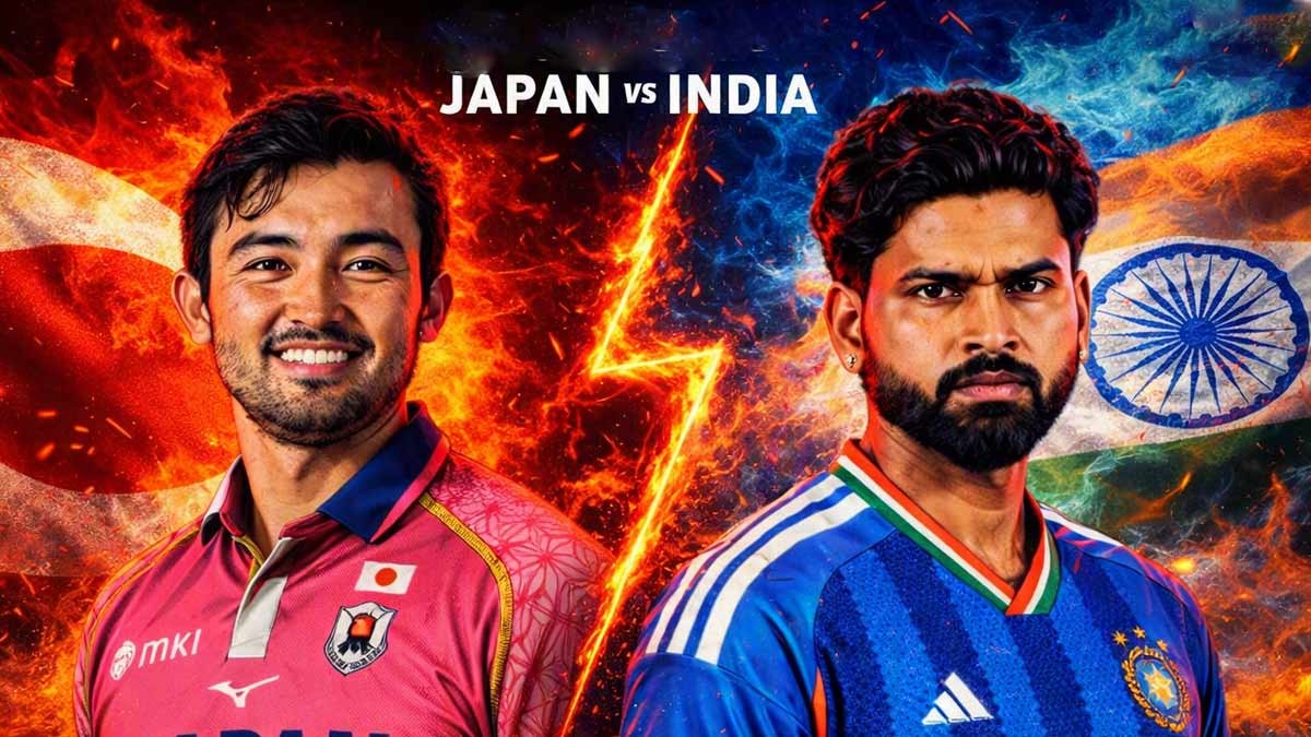 जापान ने T-20I चैंपियन भारत को नाको चने चबवाए, ...