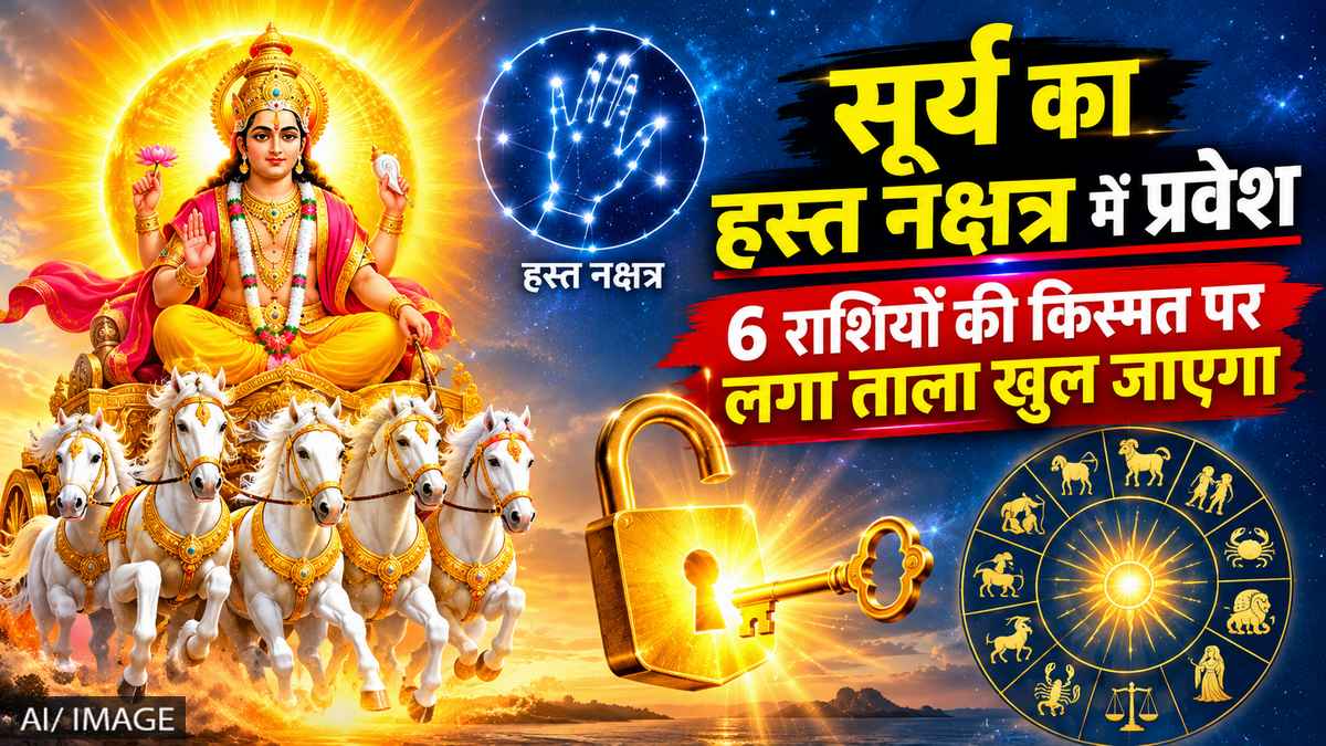 सूर्य गोचर 2026: हस्त नक्षत्र में प्रवेश से इन 6 राशियों की चमकेगी किस्मत,...