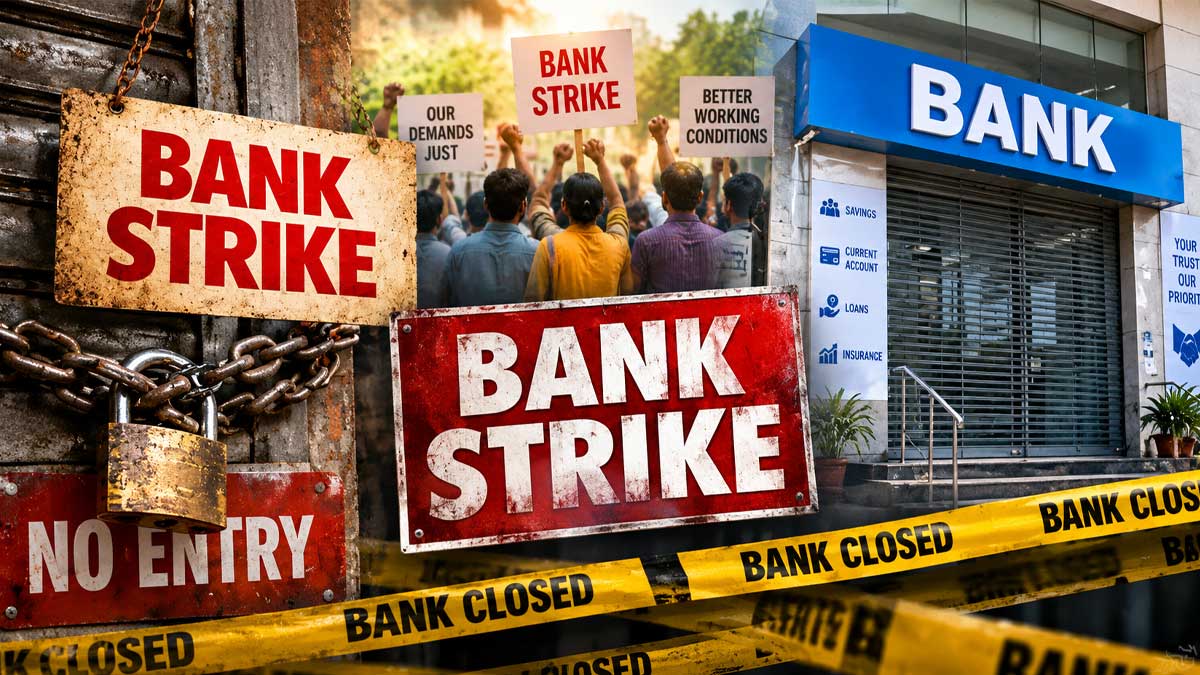 Photo : AI Generated bank strike from 28-30 september