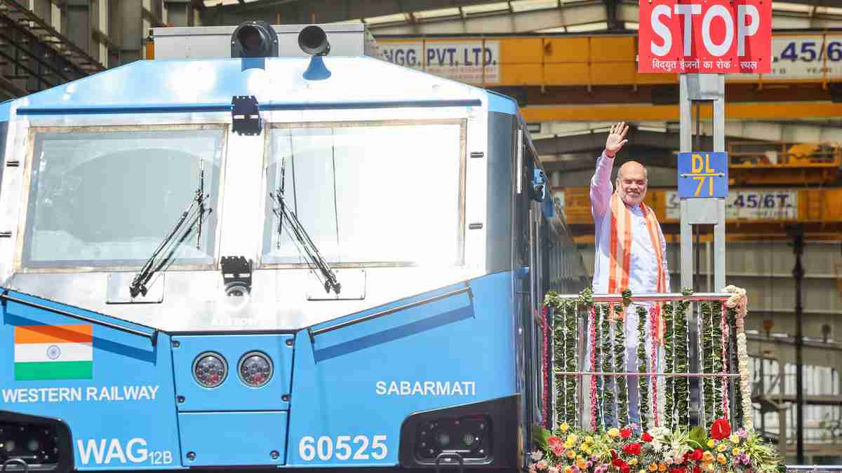 amit shah at sabarmati railway station amit shah at sabarmati railway station
