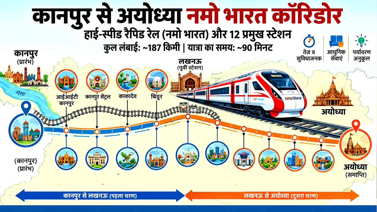 Lucknow to Ayodhya नमो भारत कॉरिडोर, 13.50 करोड़ ...