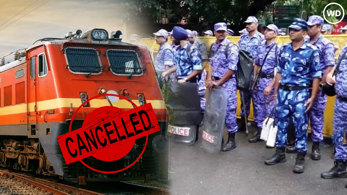 Delhi train cancelled and security tightens