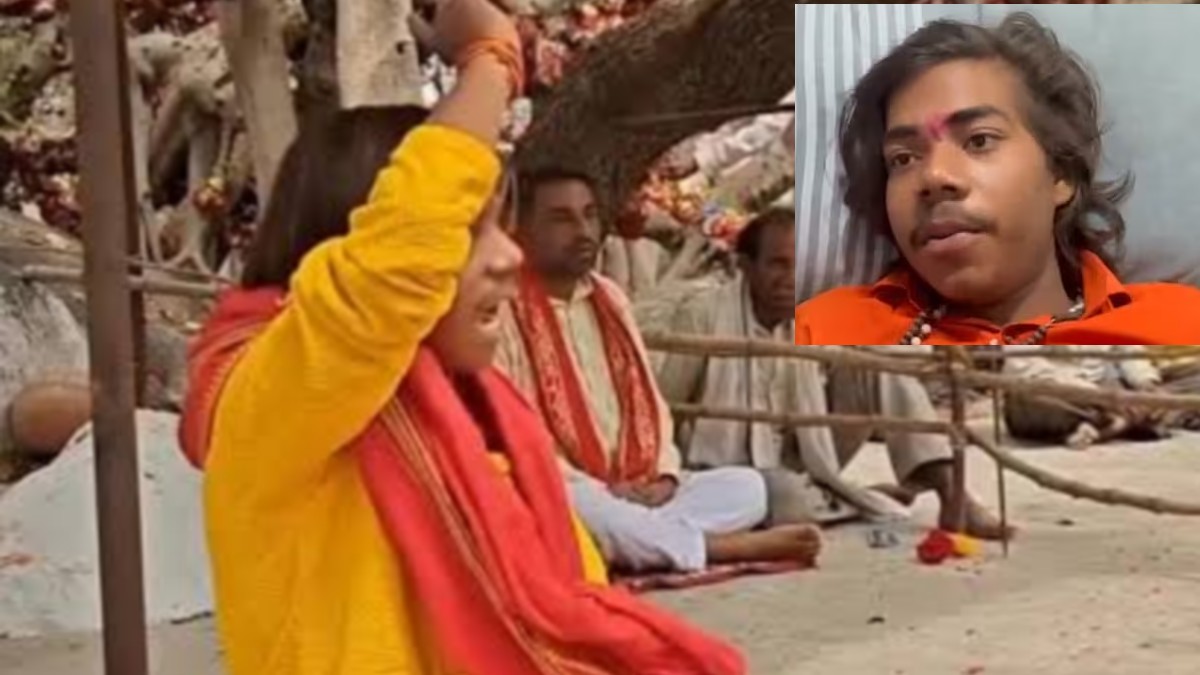 छतरपुर में अजयपार धाम के बाबा करण कुशवाहा के पैरों के पास आया सांप, घबराकर...