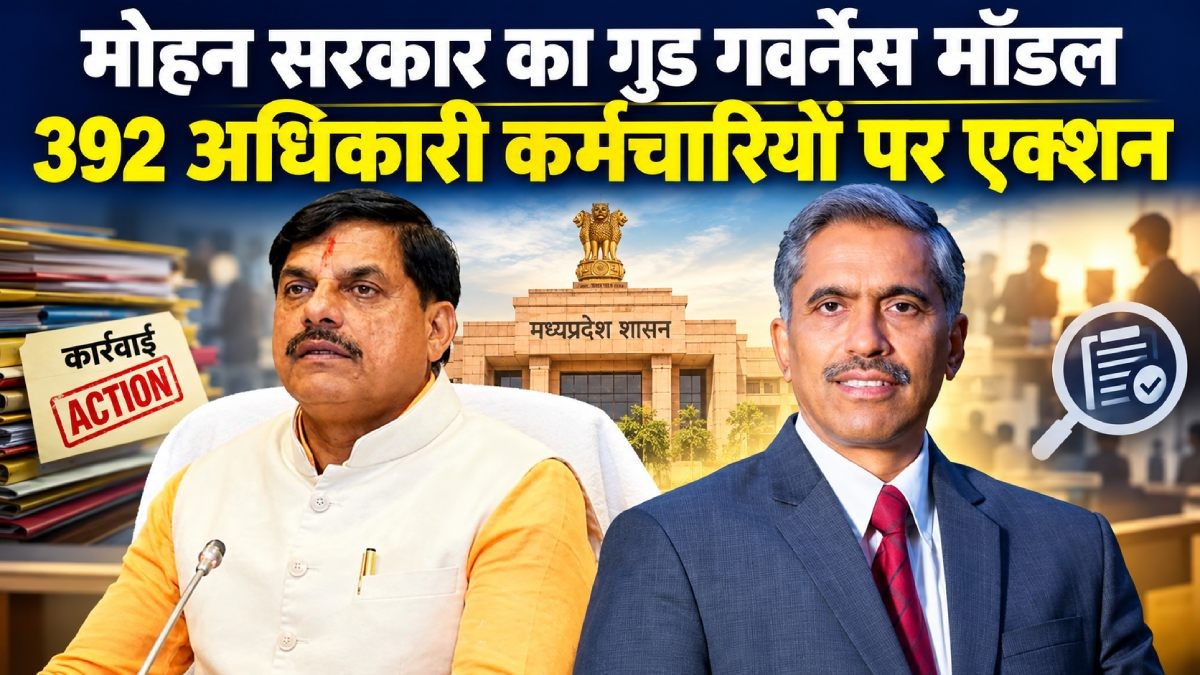 mp mohan government action 392 officials employees good governance