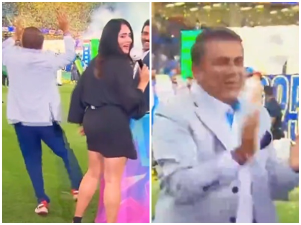 Sunil Gavaskar Champions Trophy Celebration, Sunil Gavaskar India, Sunil Gavaskar Celebration Video, Sunil Gavaskar Champions Trophy Dance