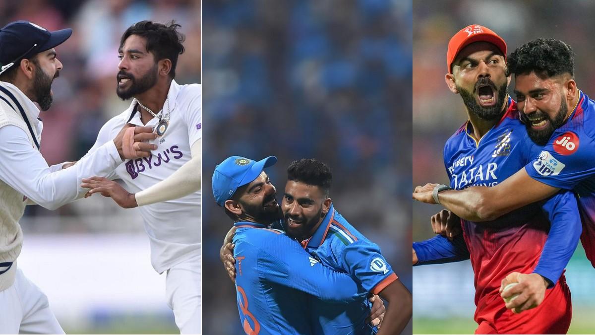 Siraj Gave his all congratulate kohli, Siraj ...