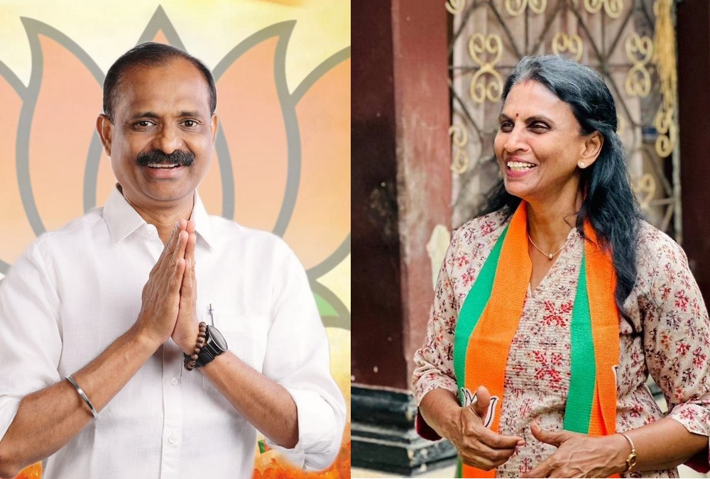 Thiruvananthapuram corporation, Local Body elections,Kerala Elections, NDA, V V Rajesh, R Sreelekha,തിരുവനന്തപുരം കോർപ്പറേഷൻ, തദ്ദേശ തെരെഞ്ഞെടുപ്പ്, കേരള ഇലക്ഷൻ, എൻഡിഎ, വി വി രാജേഷ്, ആർ ശ്രീലേഖ