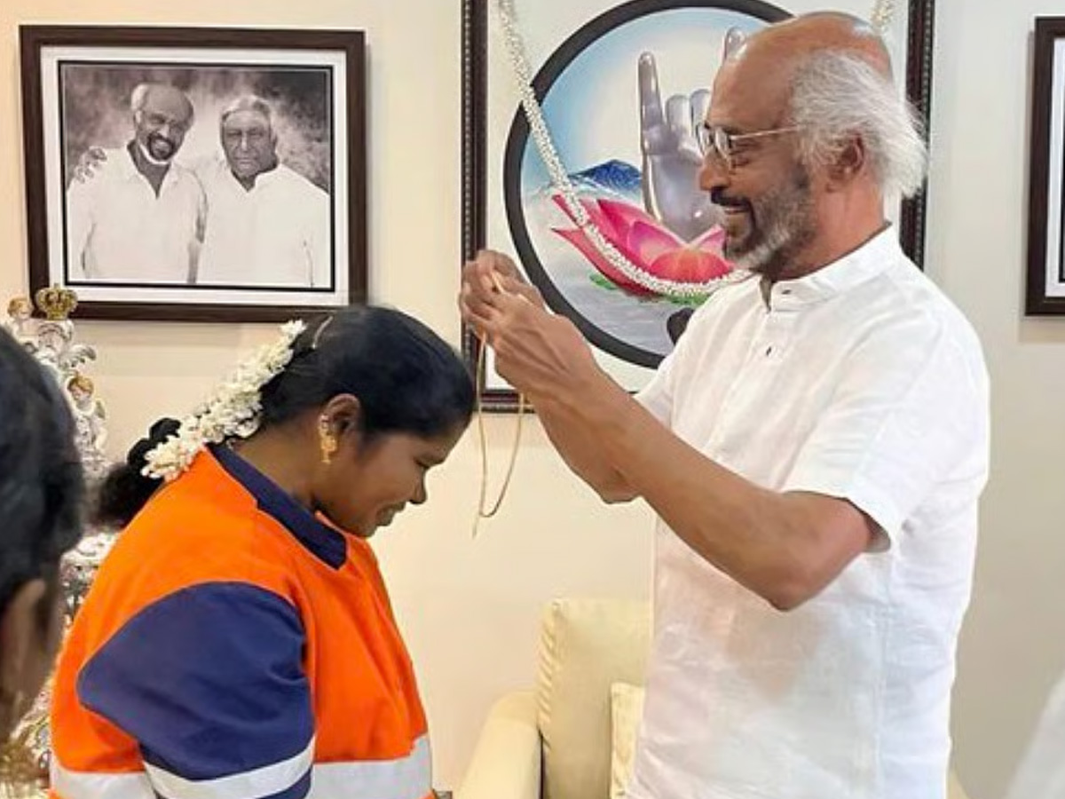 rajinikanth, Gold Chain, Sanitation Worker, superstar rajinikanth, രജനീകാന്ത്, സ്വർണ്ണ ശൃംഖല, ശുചിത്വ തൊഴിലാളി, സൂപ്പർസ്റ്റാർ രജനീകാന്ത്