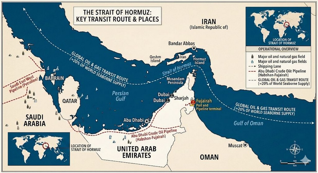 Strait of Hormuz, Israel- Iran war, Middle east, Oil price