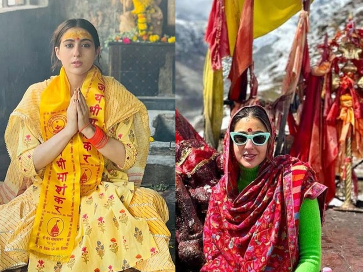 Sara Ali Khan, Badri Darshan,badri nath, kedharnath, സാറാ അലി ഖാൻ, ബദ്രി ദർശനം, ബദരിനാഥ്, കേദാർനാഥ്