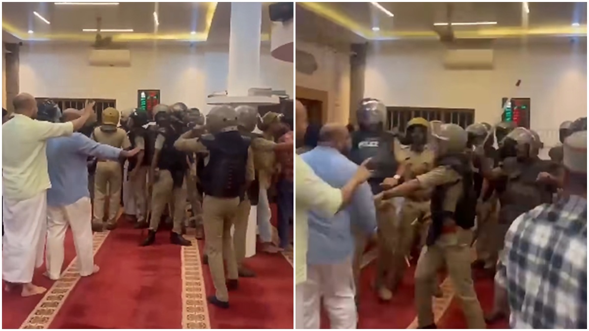 ഷൂ ധരിച്ച് പള്ളിക്കകത്ത് കയറി കേരള പൊലീസ്; ...