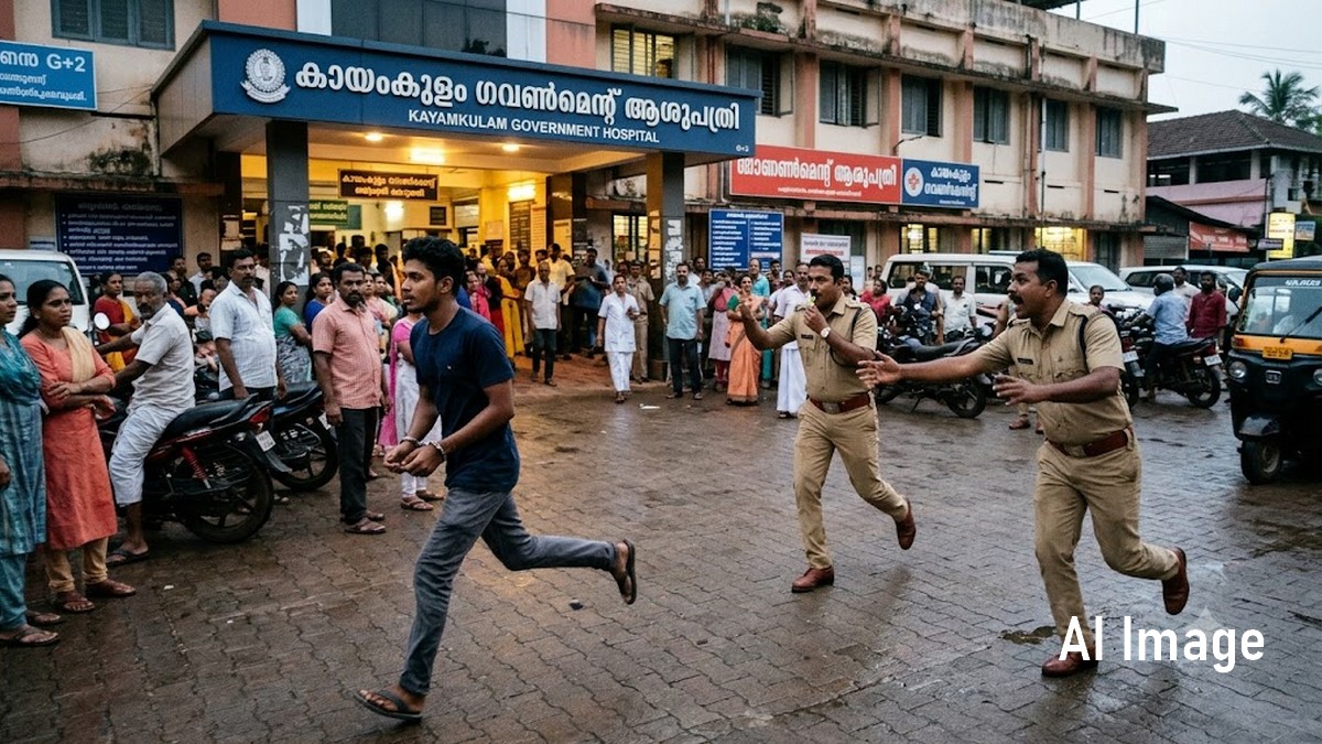 വൈദ്യപരിശോധനയ്‌ക്കിടെ പോലീസിനെ വെട്ടിച്ച് കടന്നു; ...