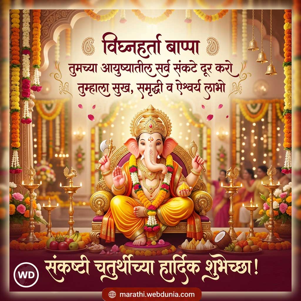 Sankashti Chaturthi 2026 Wishes in Marathi Images ...