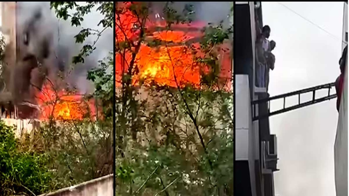 इंदूरमधील  इलेक्ट्रिक वाहनांच्या शोरूमला आग ...