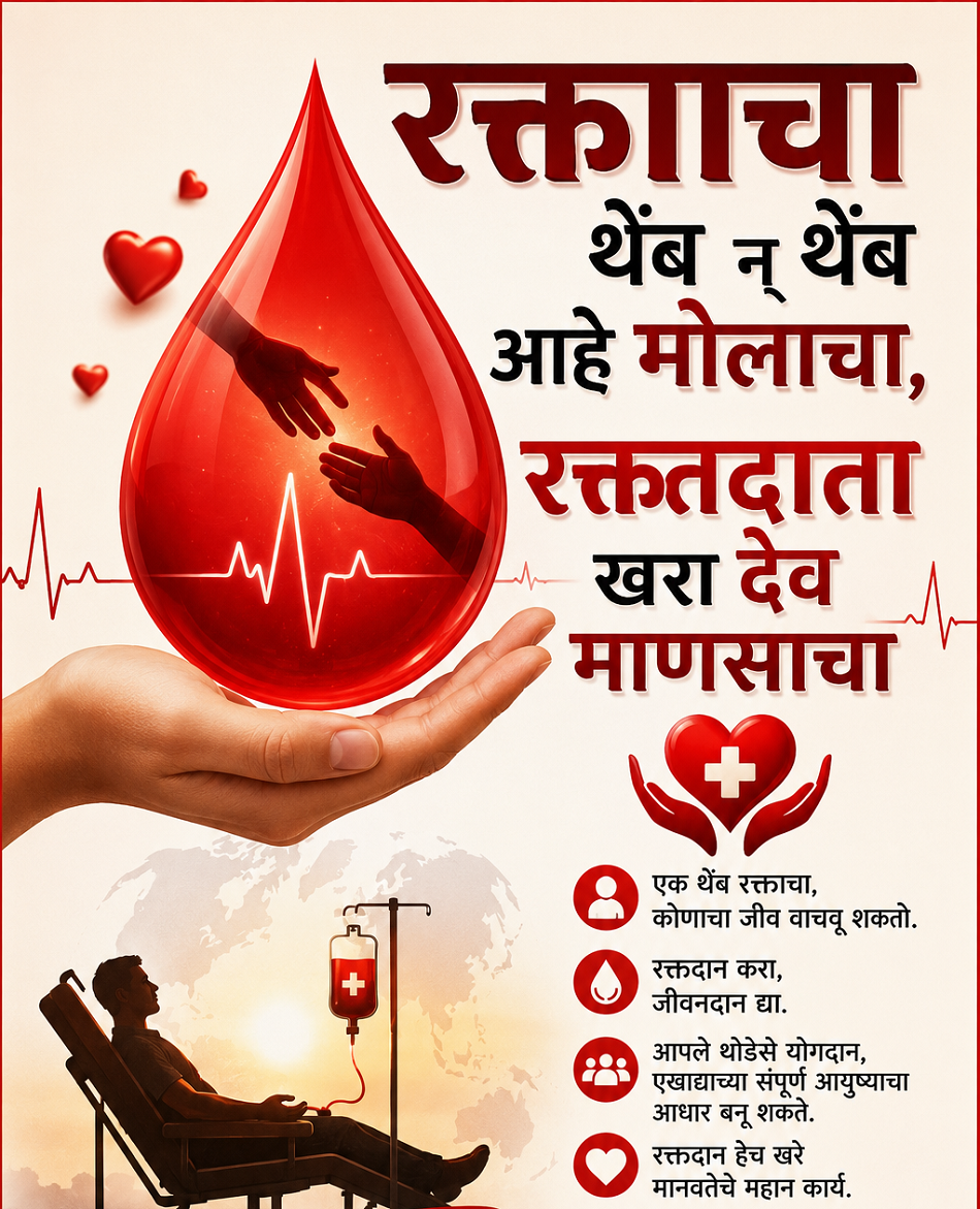 World Blood Donor Day 2026 Slogan in Marathi ...