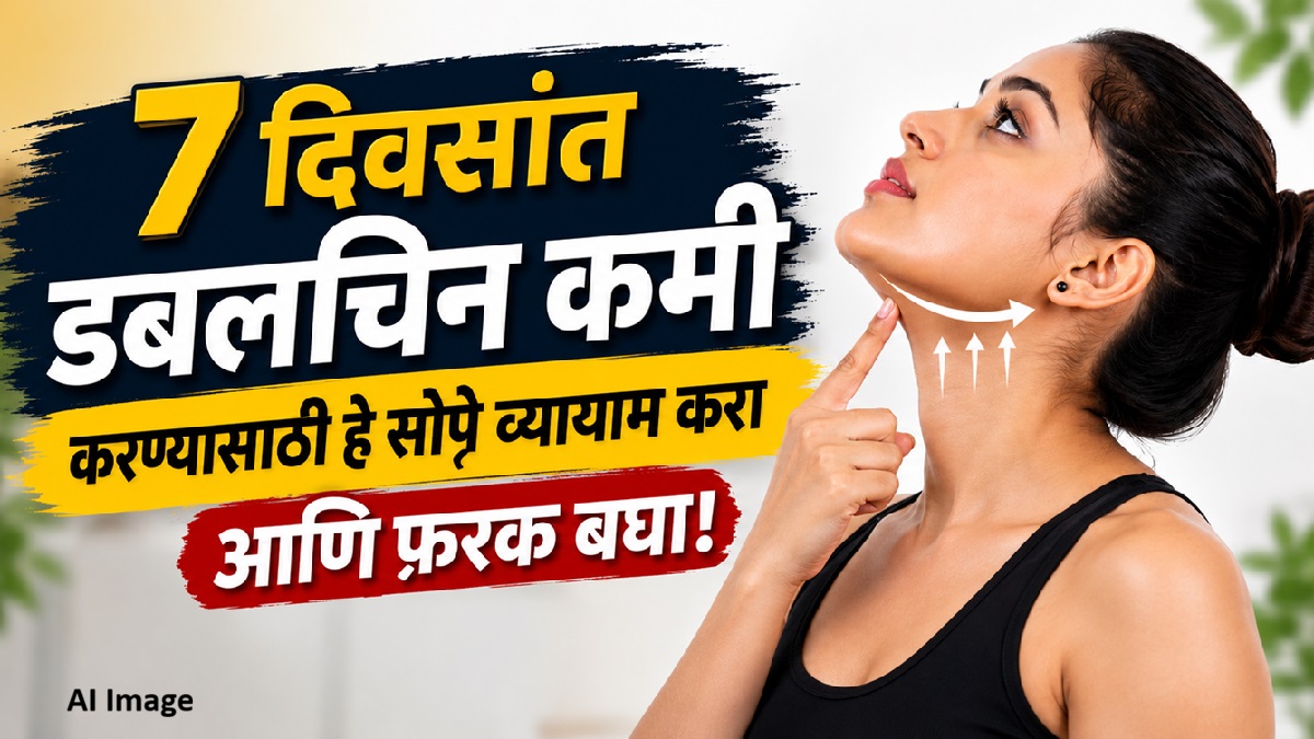 ७ दिवसांत डबल चिन कमी करण्यासाठी करा हे सोपे ...
