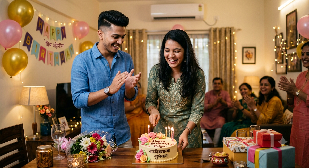 Birthday Wishes For Sister in Marathi बहिणीला ...