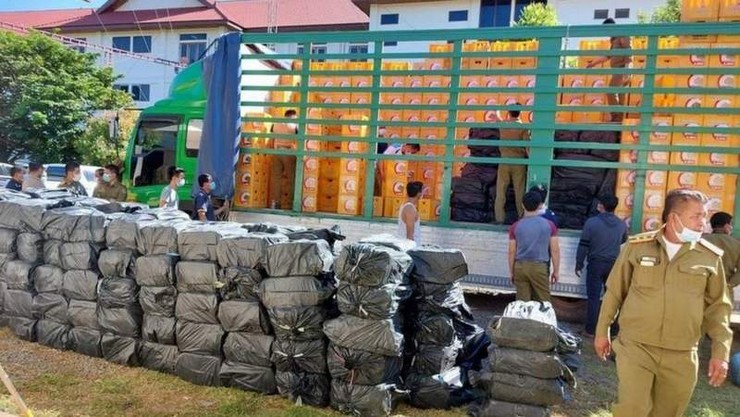 லாவோஸ் நாட்டில் டன் கணக்கில் போதை மருந்து பறிமுதல்: வரலாறு காணாத குவியல்