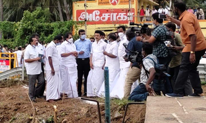 கன்னியாகுமரியில் சேதமடைந்த இடத்தை பார்வையிட்ட முதல்வர்!