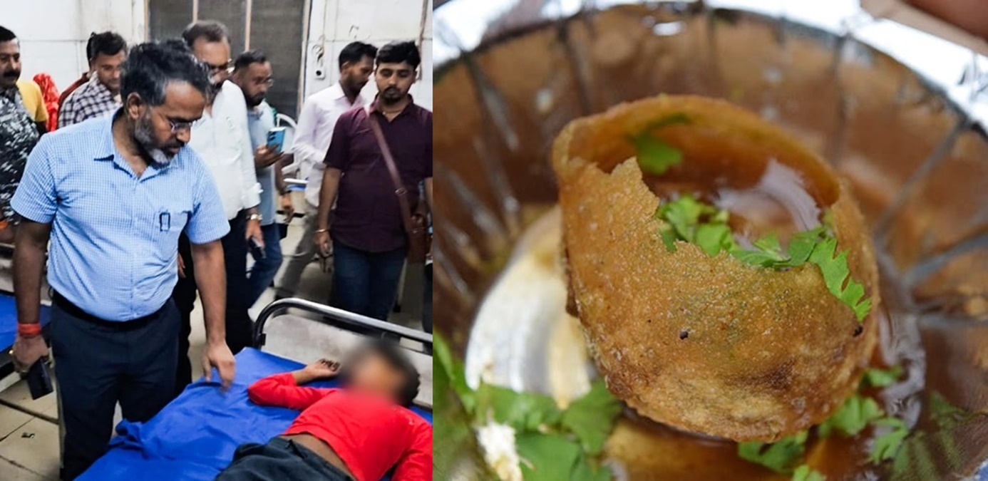சாலையோர கடையில் பானிபூரி சாப்பிட்ட 6 வயது குழந்தை ...
